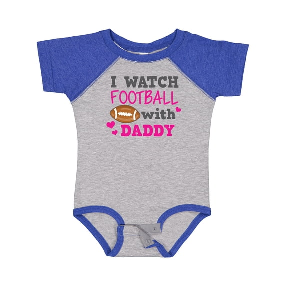 Inktastic I Watch Football with My Daddy Boys or Girls Baby Bodysuit