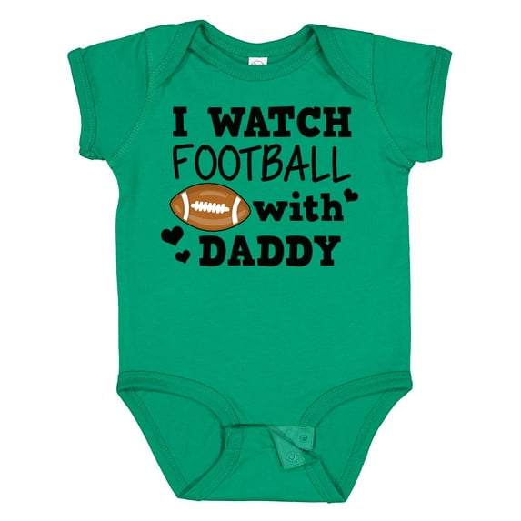 Inktastic I Watch Football with My Daddy Boys or Girls Baby Bodysuit