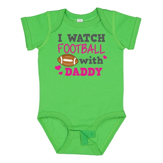 Inktastic I Watch Football with My Daddy Boys or Girls Baby Bodysuit