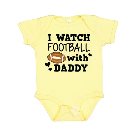 Inktastic I Watch Football with My Daddy Boys or Girls Baby Bodysuit