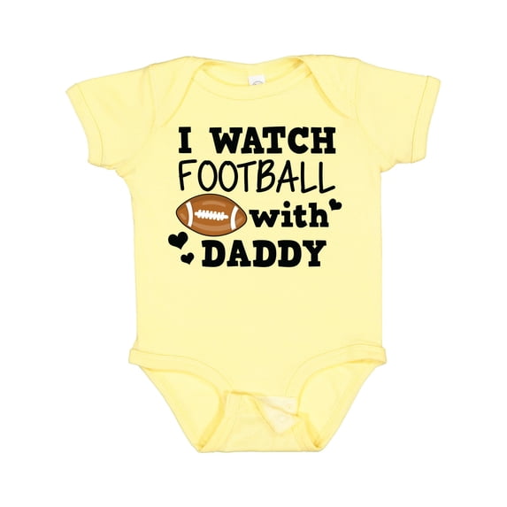 Inktastic I Watch Football with My Daddy Boys or Girls Baby Bodysuit