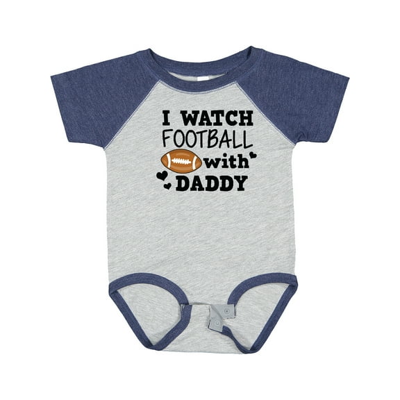 Inktastic I Watch Football with My Daddy Boys or Girls Baby Bodysuit