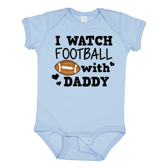 Inktastic I Watch Football with My Daddy Boys or Girls Baby Bodysuit