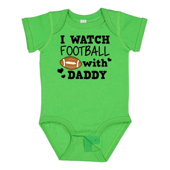 Inktastic I Watch Football with My Daddy Boys or Girls Baby Bodysuit