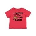 thumbnail image 1 of Inktastic I Watch Football with My Daddy Boys or Girls Baby T-Shirt, 1 of 5