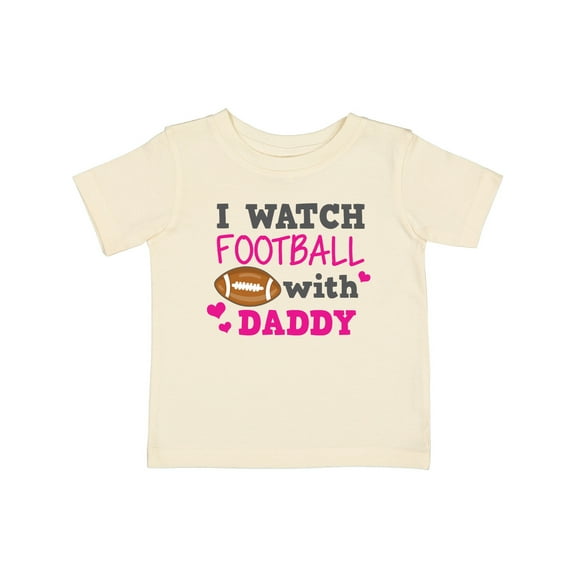 Inktastic I Watch Football with My Daddy Boys or Girls Baby T-Shirt