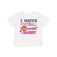 thumbnail image 1 of Inktastic I Watch Football with My Daddy Boys or Girls Toddler T-Shirt, 1 of 5