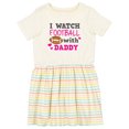thumbnail image 1 of Inktastic I Watch Football with My Daddy Girls Toddler Dress, 1 of 5