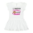 thumbnail image 1 of Inktastic I Watch Football with My Daddy Girls Toddler Dress, 1 of 5