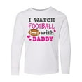 thumbnail image 1 of Inktastic I Watch Football with My Daddy Long Sleeve Youth T-Shirt, 1 of 5