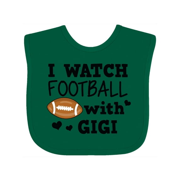 Inktastic I Watch Football with My Gigi Boys Baby Bib