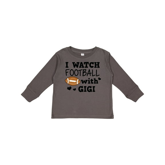 Inktastic I Watch Football with My Gigi Boys Long Sleeve Toddler T-Shirt
