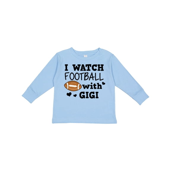 Inktastic I Watch Football with My Gigi Boys Long Sleeve Toddler T-Shirt