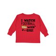 thumbnail image 1 of Inktastic I Watch Football with My Gigi Boys Long Sleeve Toddler T-Shirt, 1 of 5