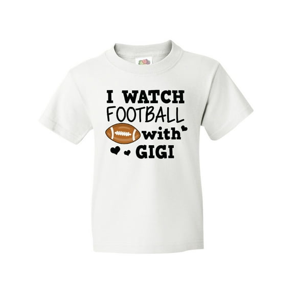 Inktastic I Watch Football with My Gigi Youth T-Shirt