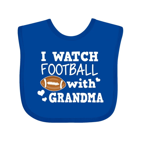 Inktastic I Watch Football with My Grandma Boys Baby Bib