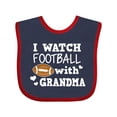 thumbnail image 1 of Inktastic I Watch Football with My Grandma Boys Baby Bib, 1 of 4