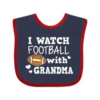 Inktastic I Watch Football with My Grandma Boys Baby Bib
