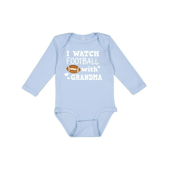 Inktastic I Watch Football with My Grandma Boys Long Sleeve Baby Bodysuit