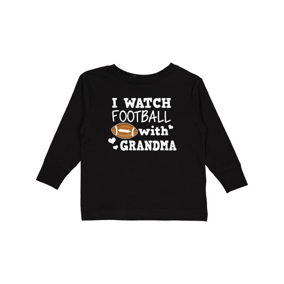 Inktastic I Watch Football with My Grandma Boys Long Sleeve Toddler T-Shirt