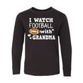 thumbnail image 1 of Inktastic I Watch Football with My Grandma Long Sleeve Youth T-Shirt, 1 of 5
