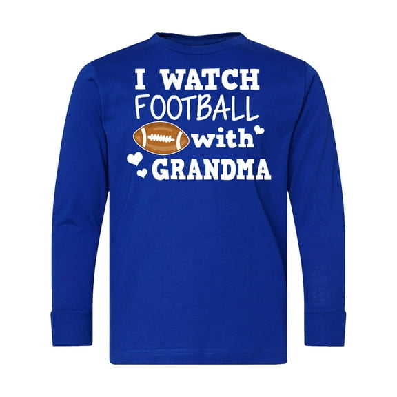 Inktastic I Watch Football with My Grandma Long Sleeve Youth T-Shirt