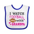 thumbnail image 1 of Inktastic I Watch Football with My Grandpa Girls Baby Bib, 1 of 4