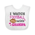 thumbnail image 1 of Inktastic I Watch Football with My Grandpa Girls Baby Bib, 1 of 4