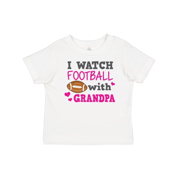 Inktastic I Watch Football with My Grandpa Girls Baby T-Shirt