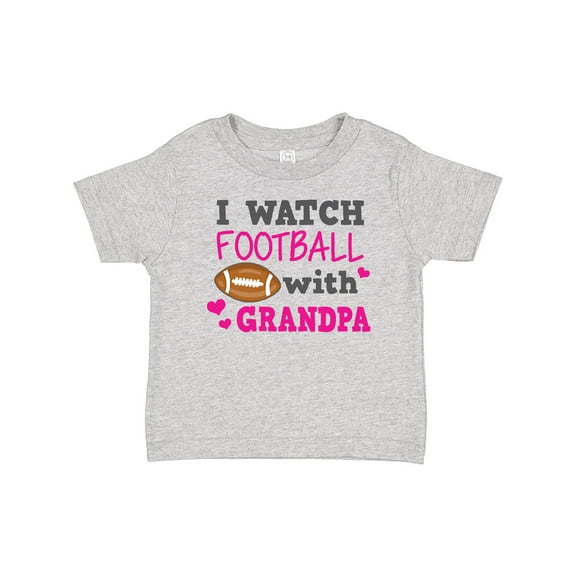 Inktastic I Watch Football with My Grandpa Girls Baby T-Shirt