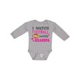 thumbnail image 1 of Inktastic I Watch Football with My Grandpa Girls Long Sleeve Baby Bodysuit, 1 of 5