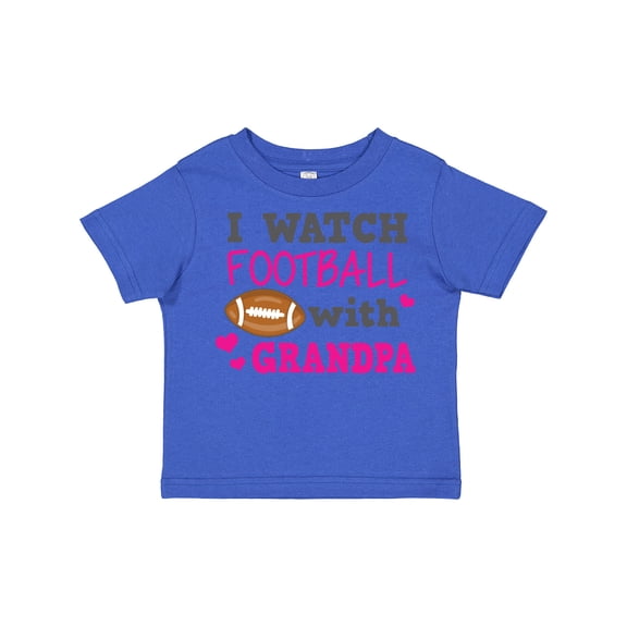 Inktastic I Watch Football with My Grandpa Girls Toddler T-Shirt