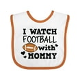 thumbnail image 1 of Inktastic I Watch Football with My Mommy Boys Baby Bib, 1 of 4