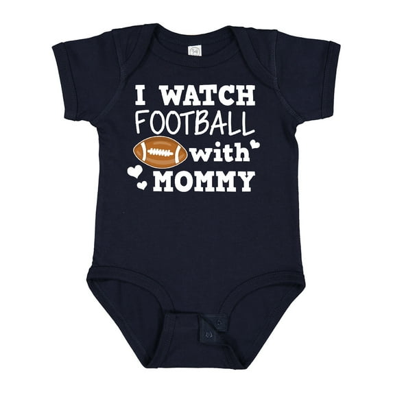 Inktastic I Watch Football with My Mommy Boys Baby Bodysuit
