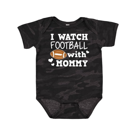 Inktastic I Watch Football with My Mommy Boys Baby Bodysuit