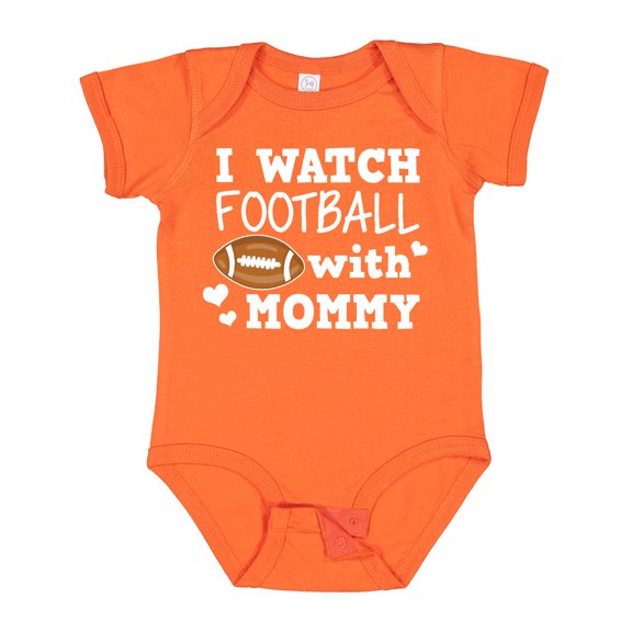 Inktastic I Watch Football with My Mommy Boys Baby Bodysuit