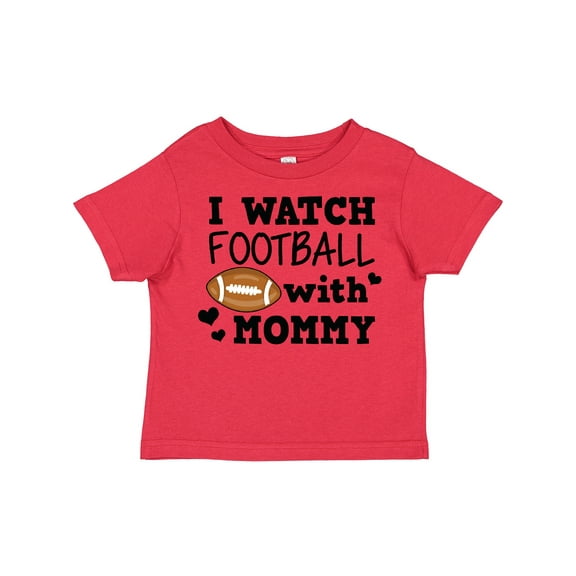 Inktastic I Watch Football with My Mommy Boys Toddler T-Shirt