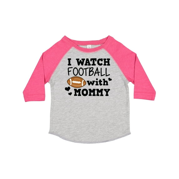 Inktastic I Watch Football with My Mommy Boys Toddler T-Shirt