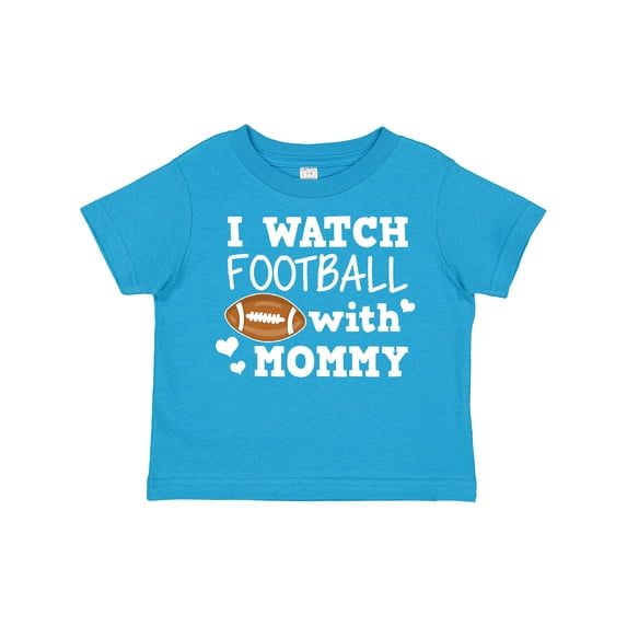 Inktastic I Watch Football with My Mommy Boys Toddler T-Shirt