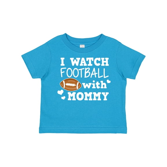 Inktastic I Watch Football with My Mommy Boys Toddler T-Shirt