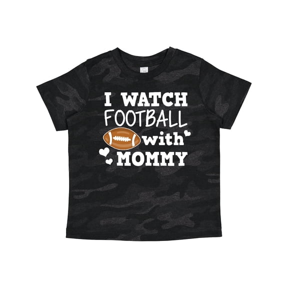 Inktastic I Watch Football with My Mommy Boys Toddler T-Shirt