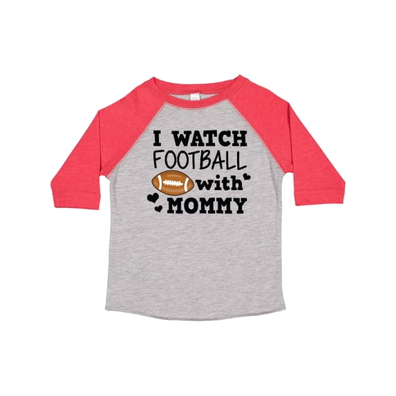 Inktastic I Watch Football with My Mommy Boys Toddler T-Shirt