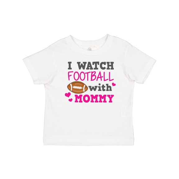 Inktastic I Watch Football with My Mommy Girls Baby T-Shirt