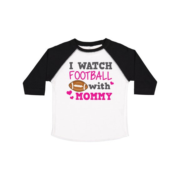 Inktastic I Watch Football with My Mommy Girls Toddler T-Shirt
