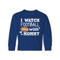 thumbnail image 1 of Inktastic I Watch Football with My Mommy Long Sleeve Youth T-Shirt, 1 of 5