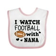 thumbnail image 1 of Inktastic I Watch Football with My Nana Boys Baby Bib, 1 of 4