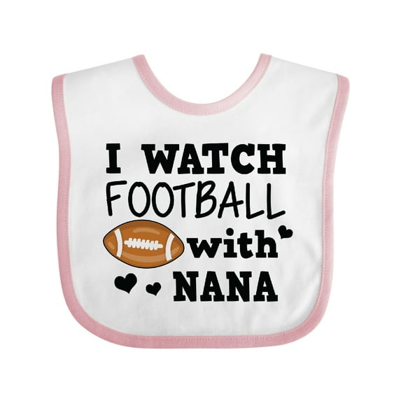 Inktastic I Watch Football with My Nana Boys Baby Bib