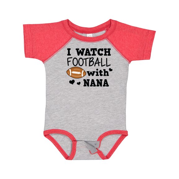 Inktastic I Watch Football with My Nana Boys Baby Bodysuit
