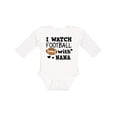 thumbnail image 1 of Inktastic I Watch Football with My Nana Boys Long Sleeve Baby Bodysuit, 1 of 5