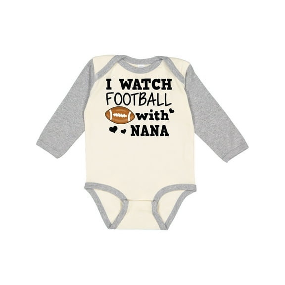 Inktastic I Watch Football with My Nana Boys Long Sleeve Baby Bodysuit